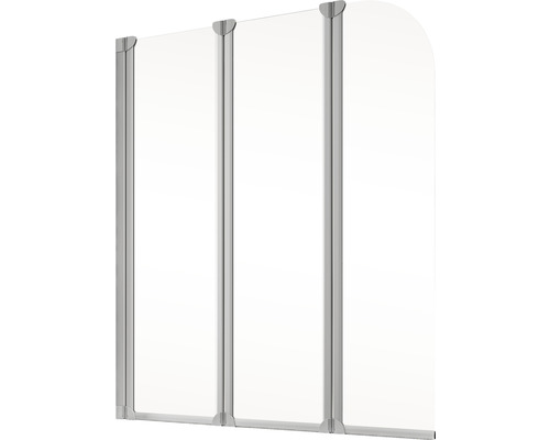 Duschwand aus Glas mit Metallrahmen