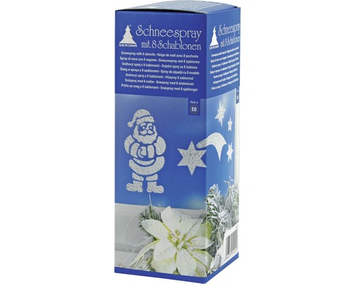 Spray de neige 150 ml + 8 pochoirs