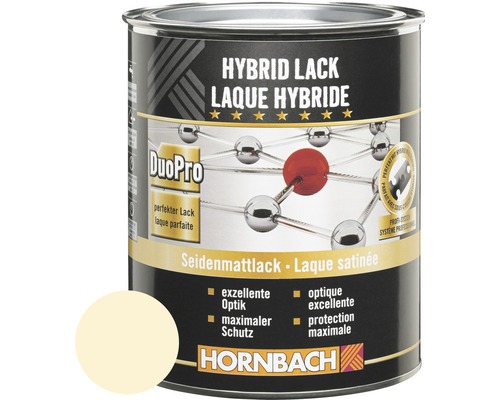 HORNBACH Buntlack Hybridlack Möbellack seidenmatt RAL 1015 hellelfenbein 375 ml