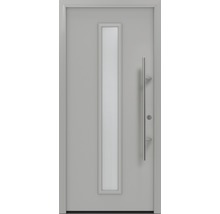 Haustür mit Glaseinsatz und Edelstahlgriff