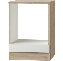 Meuble bas de cuisine avec façade ouverte en bois