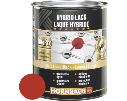 HORNBACH Buntlack Hybridlack Möbellack seidenmatt RAL 3000 feuerrot 750 ml