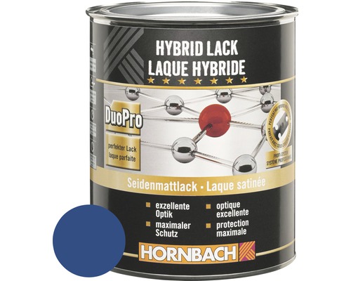 HORNBACH Buntlack Hybridlack Möbellack seidenmatt RAL 5010 enzianblau 750 ml