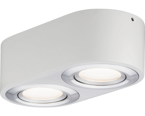 Plafonnier LED Argun 2x4,8W 475lm blanc mat/alu brossé