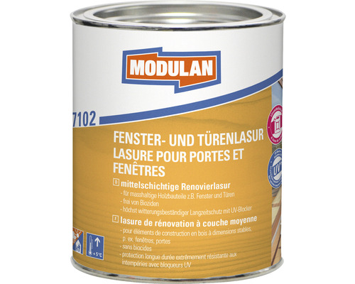 MODULAN lasure pour portes et fenêtres dans une boîte métallique