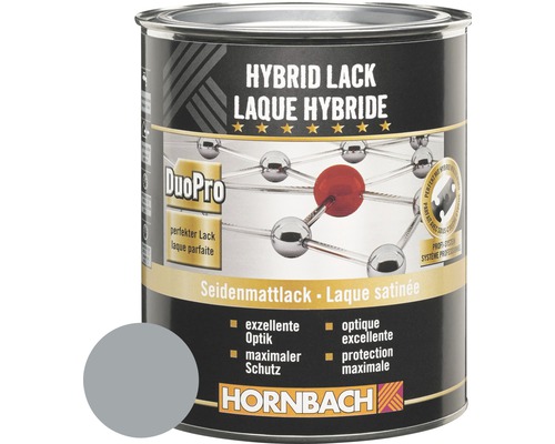 HORNBACH Buntlack Hybridlack Möbellack seidenmatt RAL 7001 silbergrau 750 ml
