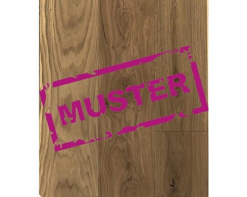 Handmuster zu SKANDOR Parkett Ocean Oak Eiche Landhausdiele Gebürstet 1082 x 162 x 12 mm Muster eines Holzfußbodens