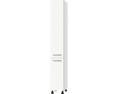 Armoire à provisions Optifit OPTIkomfort Bengt932 lxpxh 30x58.4x211.8 cm blanc Armoire haute blanche avec deux portes et poignées