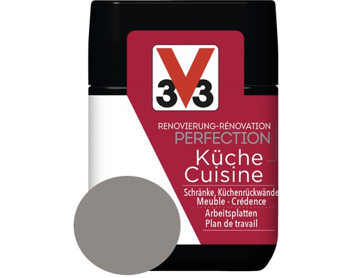 Rénovation Perfection cuisine taupe 75 ml V33 Rénovation Perfection Cuisine peinture pour armoires, crédences et plans de travail