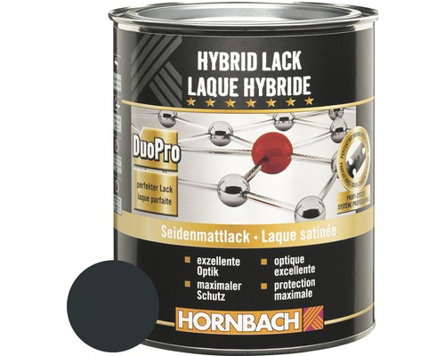 Laque couleur laque Hybrid mate satinée gris anthracite 2 l