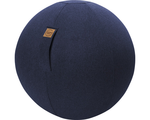 Ballon-siège ballon de gymnastique Sitting Ball à gonfler avec une pompe Felt bleu foncé Ø 65 cm