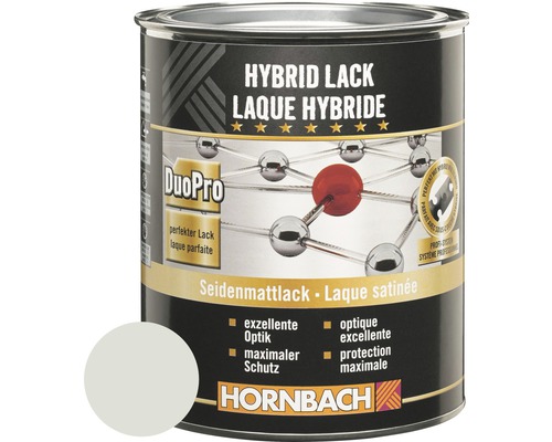 HORNBACH Buntlack Hybridlack Möbellack seidenmatt RAL 7035 lichtgrau 375 ml