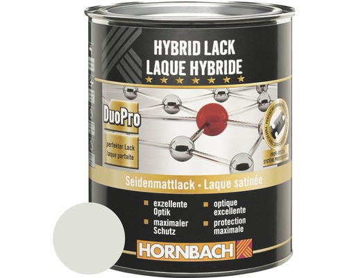 HORNBACH Buntlack Hybridlack Möbellack seidenmatt RAL 7035 lichtgrau 750 ml