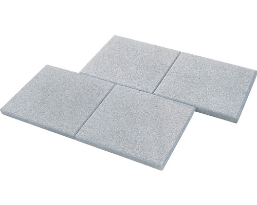 Beton Terrassenplatte Cassana quarz-grau 40 x 40 x 4 cm Graue Gehwegplatten aus Stein, quadratisch