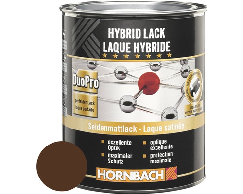 HORNBACH Buntlack Hybridlack Möbellack seidenmatt RAL 8011 nussbraun 375 ml