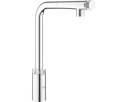 Robinet de cuisine avec douchette GROHE Minta SmartControl chrome 31613000 Robinet de lavabo Grohe avec bec haut