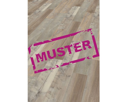 Handmuster zu Vinylboden Base 59 Pinie No. 810 Landhausdiele Klickverbindung 1209 x 173 x 7,7 mm Laminatboden Musteransicht