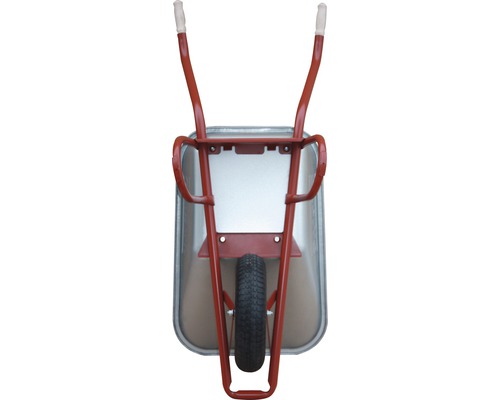 Brouette avec cuve en acier et une roue