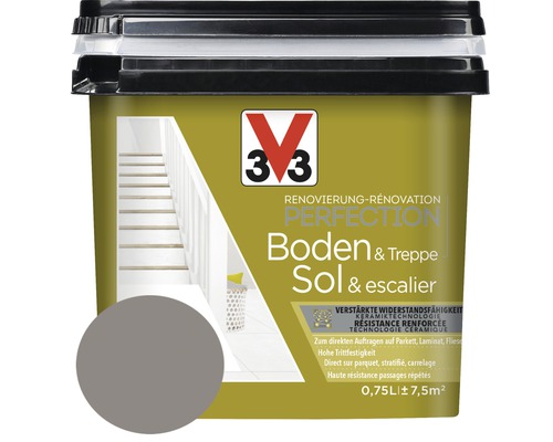 Rénovation V33 Perfection sols et escaliers taupe 750 ml Pot de peinture pour sols et escaliers