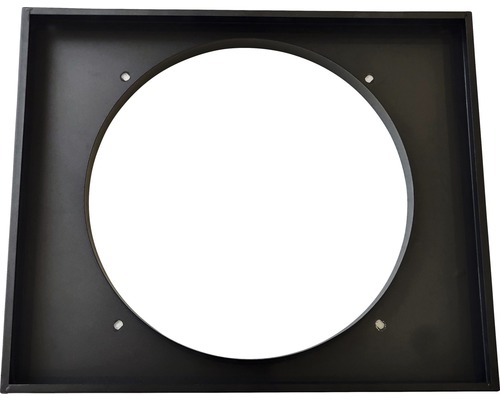 Cadre métallique carré avec découpe circulaire