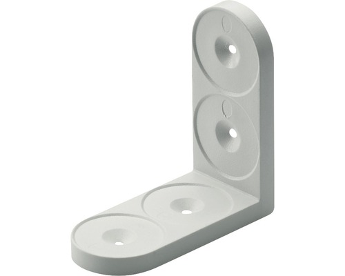 Cornière plastique 50x50x22 mm, blanc 20 pièces Connecteur d''angle pour fixation avec plusieurs trous