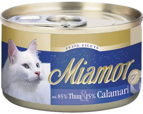 Miamor Feine Filets Katzennahrung mit Thunfisch und Calamari in einer Dose