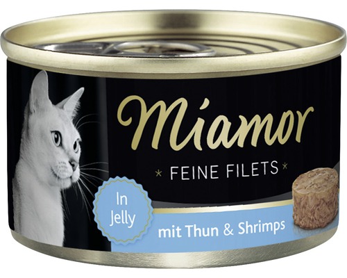 Katzenfutter Miamor Feine Filets Thunfisch und Shrimps 100 g Miamor Feine Filets Katzennahrung mit Thunfisch und Shrimps im Gelee