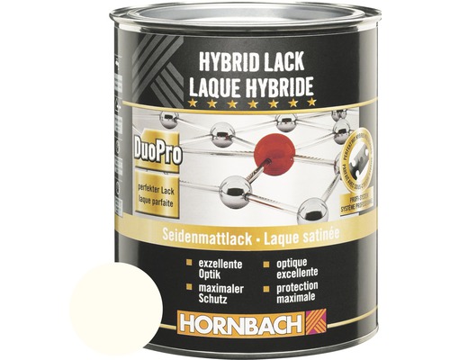 HORNBACH Buntlack Hybridlack Möbellack seidenmatt RAL 9010 reinweiss 2 l