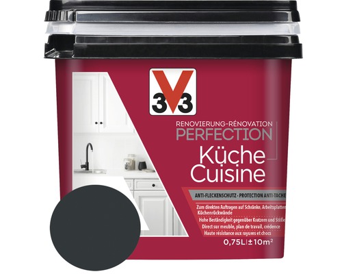 Renovierung V33 Perfection Küche quarzschwarz 750 ml Farbe für die Küche im Eimer