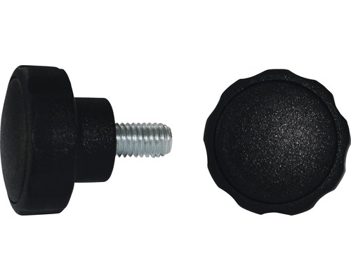 Sterngriffschraube Ø 40 mm M6x14 20 Stück Rändelknopf mit Gewindebolzen