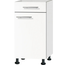 Meuble bas de cuisine blanc avec tiroir et porte