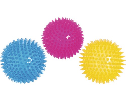 Hundespielzeug TPR Igelball 8 cm, farblich assortiert