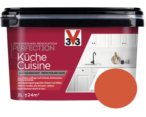 Renovierung V33 Perfection Küche espelettegrün 2 l Eimer Küchenfarbe für Renovierung
