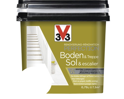 Rénovation V33 Perfection sols et escaliers blanc 750 ml Seau de peinture pour sols et escaliers