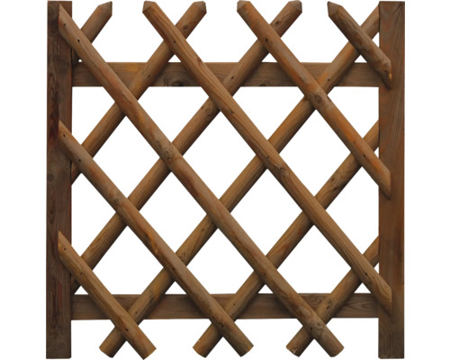 Portail simple, clôture croisée 100x100 cm, traitée en autoclave par imprégnation Panneau de clôture en bois avec structure de grille diagonale