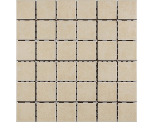 Mosaïque en céramique pour la douche R10B beige émaillé 30x30 cm Mosaïque avec éléments carrés