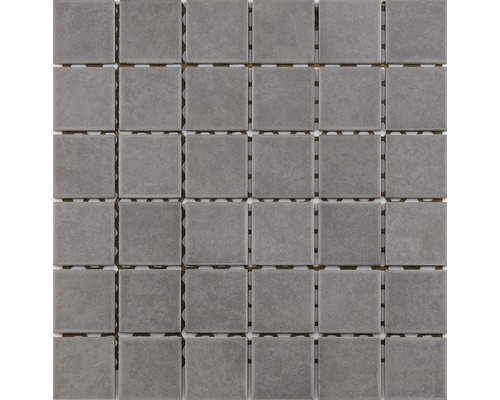 Mosaïque en céramique pour la douche R10B gris émaillé 30x30 cm Mosaïque avec éléments carrés