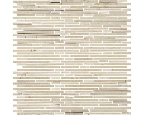 Mosaïques en pierre naturelle Brick Biancone, beige, 30,5x30,5 cm