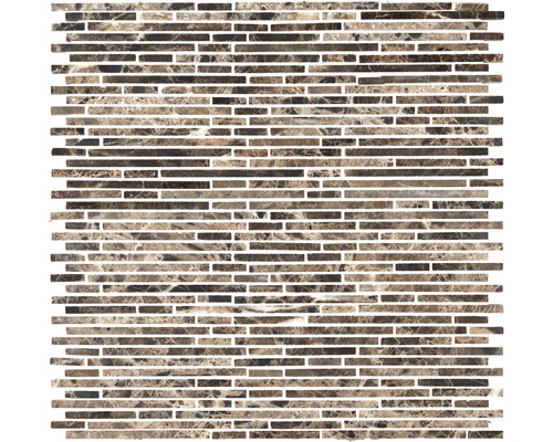 Mosaik Stäbchen Brick braun 30,5x30,5 cm