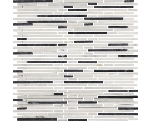 Mosaïques en pierre naturelle Brick, 30,5x30,5 cm Mosaïque en marbre dans des tons clairs et foncés