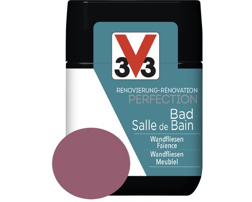Renovierung V33 Perfection Bad purpur 75 ml V33 Renovierungs Farbe Bad, zur Anwendung auf Wandfliesen und Möbel