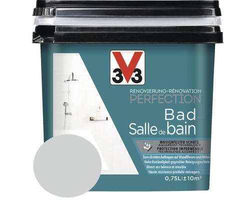 Rénovation Perfection salle de bains gris 750 ml Seau de peinture pour salle de bain Rénovation Perfection