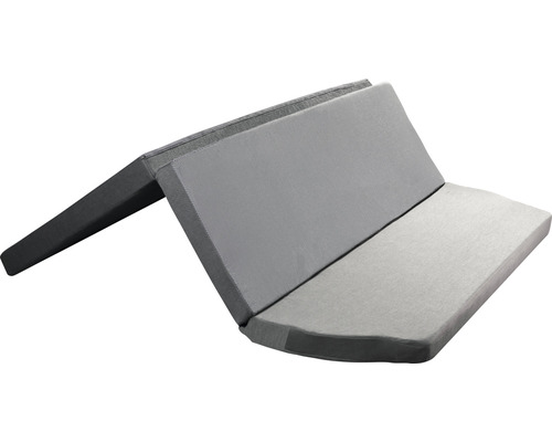 Matelas pliant gris en trois parties