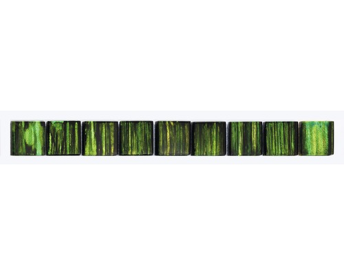 Glasbordüre grün 3x28.8 cm