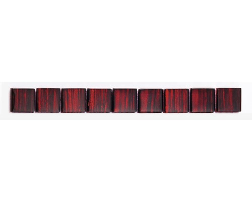 Frise en verre rouge 3x28,8 cm