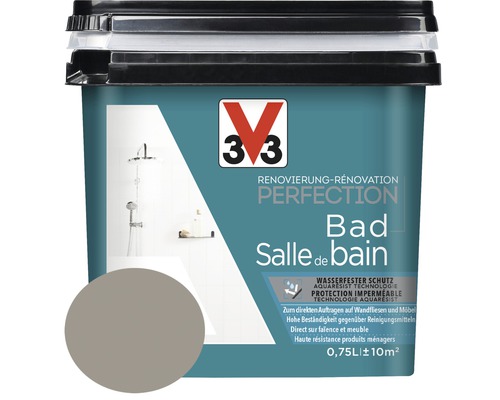 Rénovation Perfection salle de bains taupe 750 ml V33 Peinture de rénovation pour salle de bains, carrelages muraux et meubles