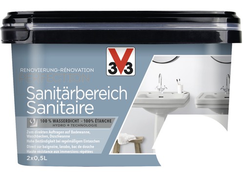 Renovierung V33 Perfection Sanitärbereich weiss 1 l Eimer Sanitärbereich Farbe zur Renovierung