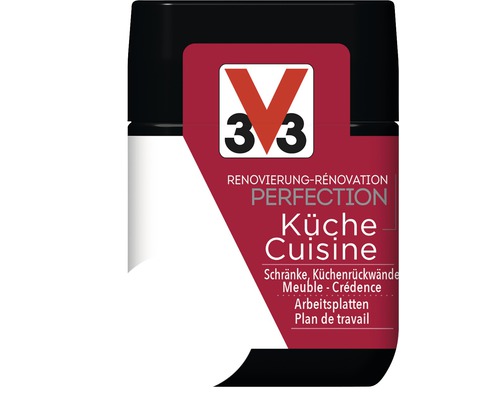 Rénovation Perfection cuisine blanc 75 ml V33 Rénovation Perfection peinture cuisine pour armoires, crédences et plans de travail