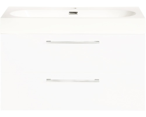 Ensemble de meubles de salle de bains Somero haute brillance blanc 60x57 cm