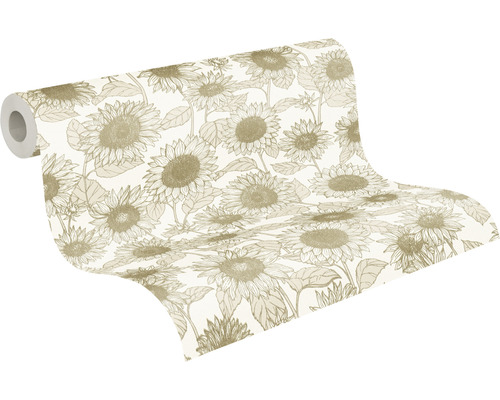 Tapetenrolle mit Sonnenblumenmuster